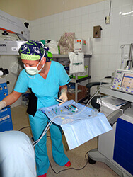 Preparing Tools for eye surgery