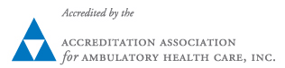 Accredited by the Accreditation Association for Ambulatory Health Care, Inc. Logo